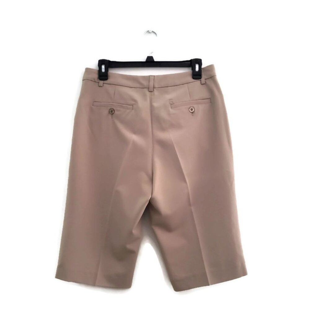 Monterey Club Women's Tan Tailored Bermuda Shorts Size 8 - Picture 2 of 7